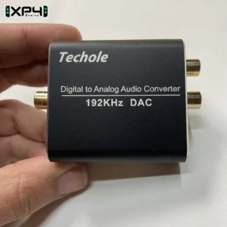 Convertisseur Audio Numérique vers Analogique Techole DAC 192KHz - Toslink/Coaxial vers RCA/Jack