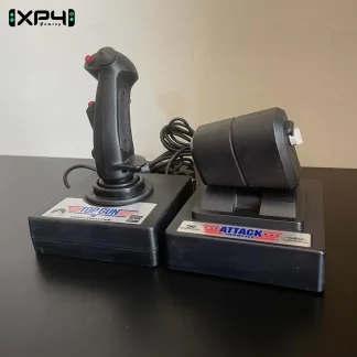 Pack Rétro Gaming : Combo Joystick ThrustMaster Top Gun & Manette des Gaz Attack (PC Vintage)